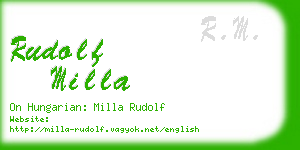 rudolf milla business card